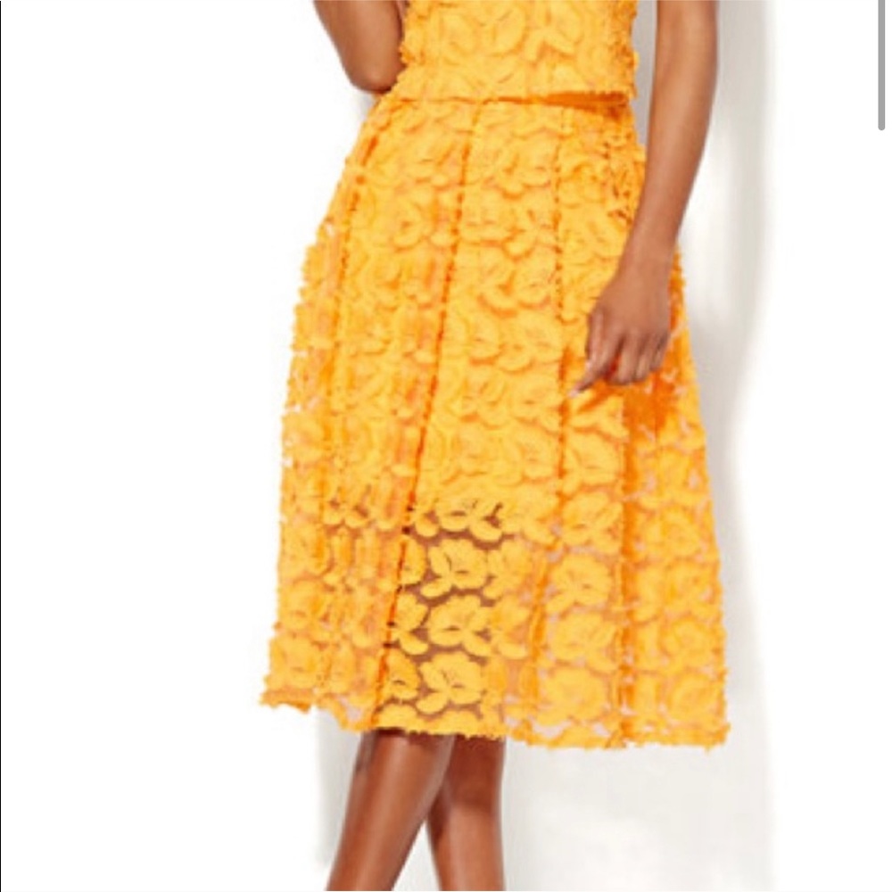 NY & Co. 7th Avenue Midi Organza Skirt